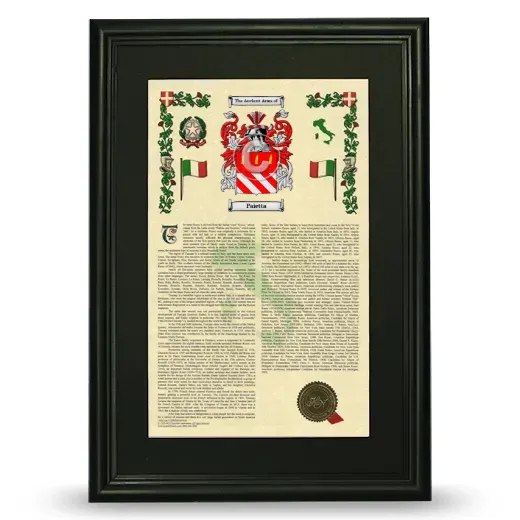 Paietta Deluxe Armorial Framed - Black