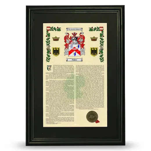 Paires Deluxe Armorial Framed - Black