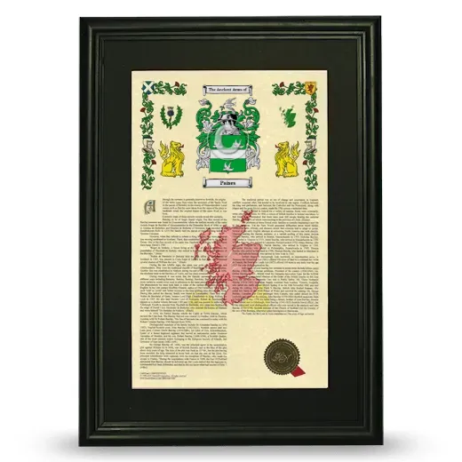 Paises Deluxe Armorial Framed - Black