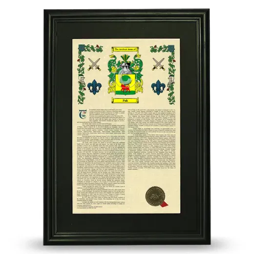 Pak Deluxe Armorial Framed - Black