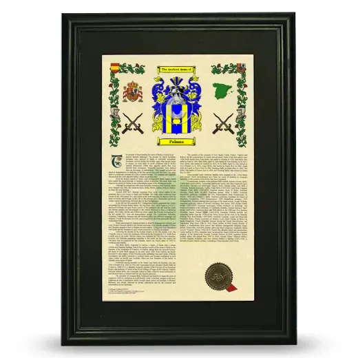 Palama Deluxe Armorial Framed - Black