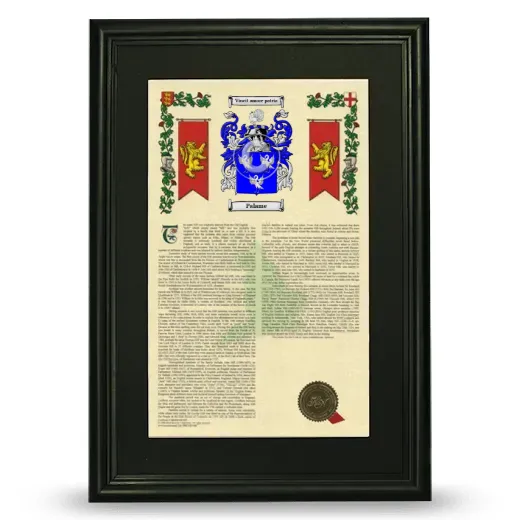 Palame Deluxe Armorial Framed - Black