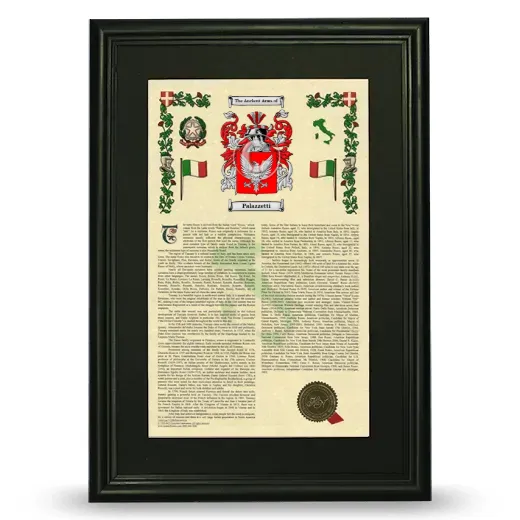 Palazzetti Deluxe Armorial Framed - Black