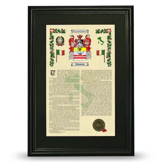 Palmarino Deluxe Armorial Framed - Black
