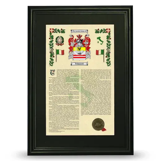 Palmaroti Deluxe Armorial Framed - Black