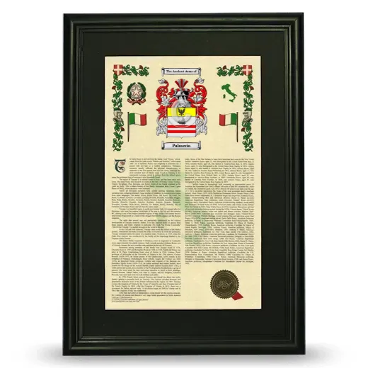 Palmerin Deluxe Armorial Framed - Black