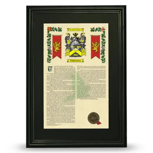 Palphreyman Deluxe Armorial Framed - Black
