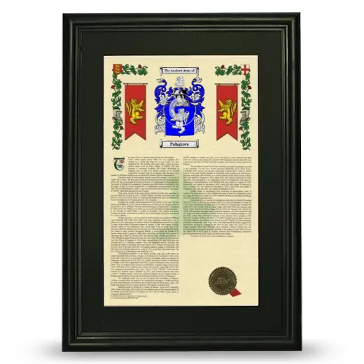 Palsgrove Deluxe Armorial Framed - Black