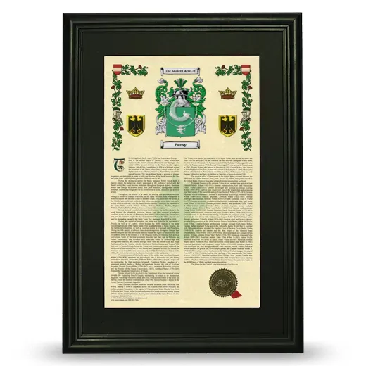 Pansy Deluxe Armorial Framed - Black