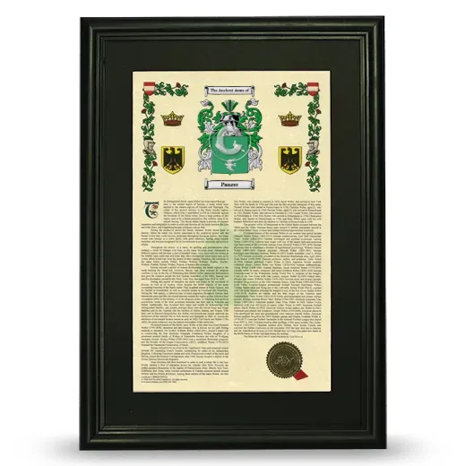 Panzer Deluxe Armorial Framed - Black
