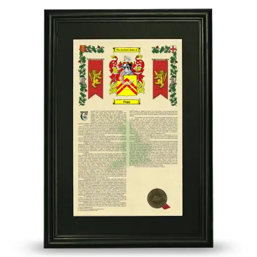 Papp Deluxe Armorial Framed - Black