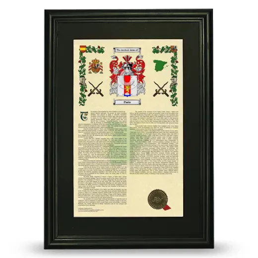 Paris Deluxe Armorial Framed - Black