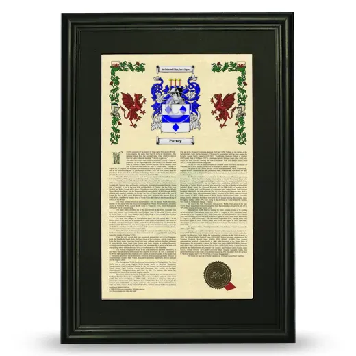Parrey Deluxe Armorial Framed - Black
