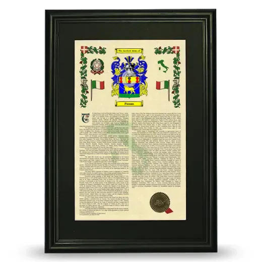 Passas Deluxe Armorial Framed - Black