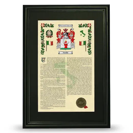 Patellis Deluxe Armorial Framed - Black