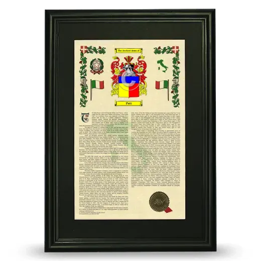 Pati Deluxe Armorial Framed - Black