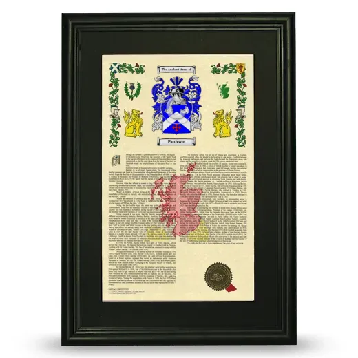 Paulsson Deluxe Armorial Framed - Black