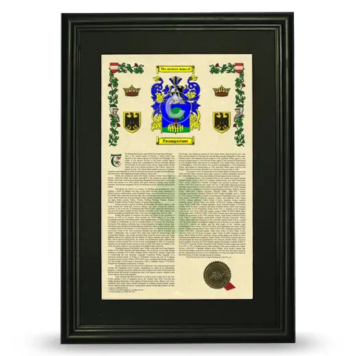 Paumgartner Deluxe Armorial Framed - Black