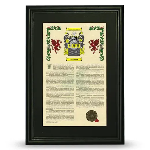 Peasegood Deluxe Armorial Framed - Black