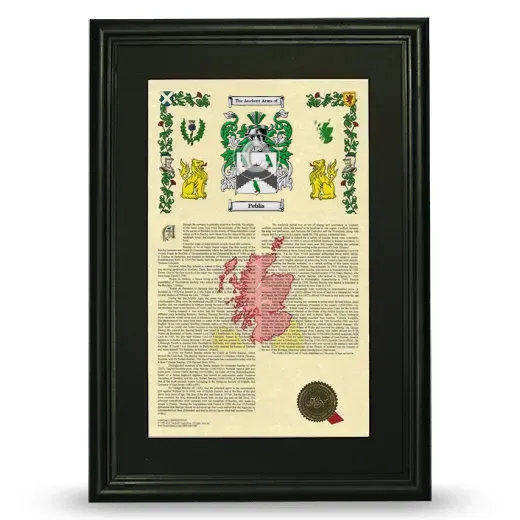 Peblis Deluxe Armorial Framed - Black