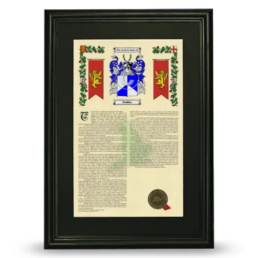 Pedder Deluxe Armorial Framed - Black