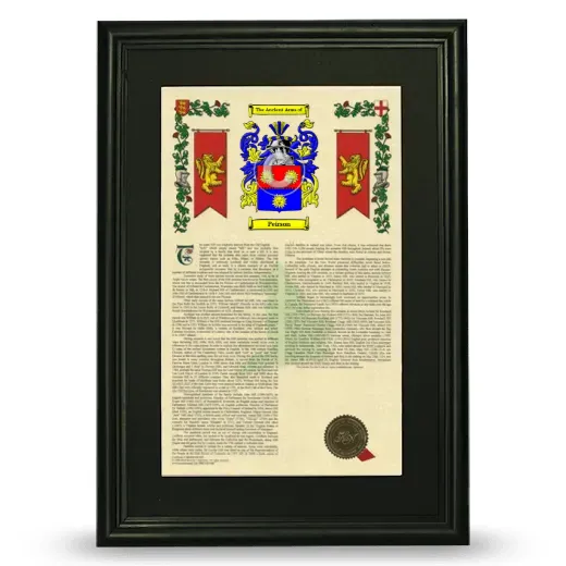 Peirson Deluxe Armorial Framed - Black