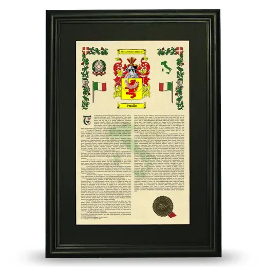 Perallo Deluxe Armorial Framed - Black