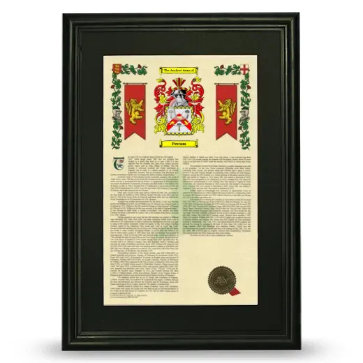 Perram Deluxe Armorial Framed - Black
