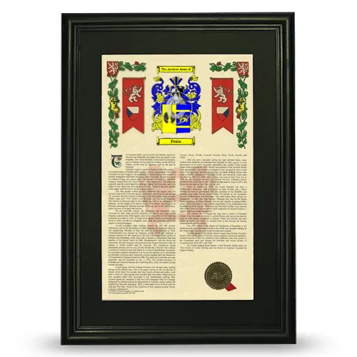 Pesta Deluxe Armorial Framed - Black