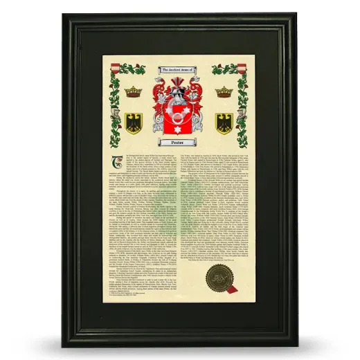 Pester Deluxe Armorial Framed - Black