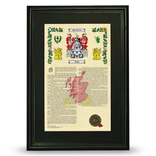 Petes Deluxe Armorial Framed - Black