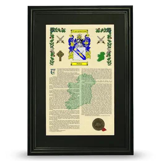 Pettey Deluxe Armorial Framed - Black