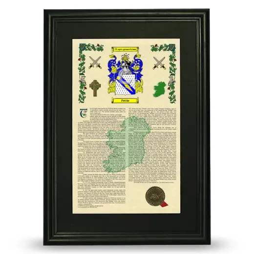 Pettie Deluxe Armorial Framed - Black