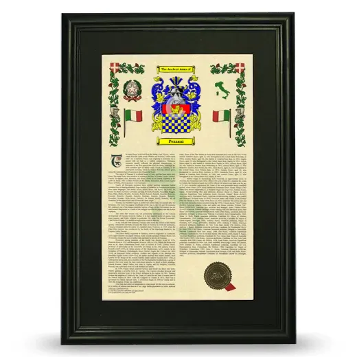 Pezzani Deluxe Armorial Framed - Black