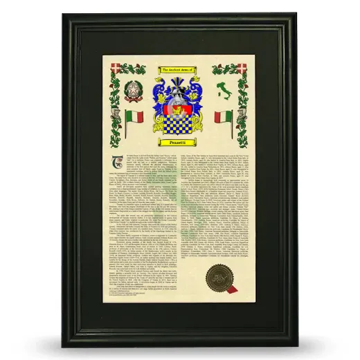 Pezzetti Deluxe Armorial Framed - Black