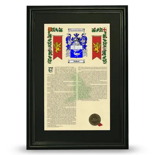 Pickrel Deluxe Armorial Framed - Black