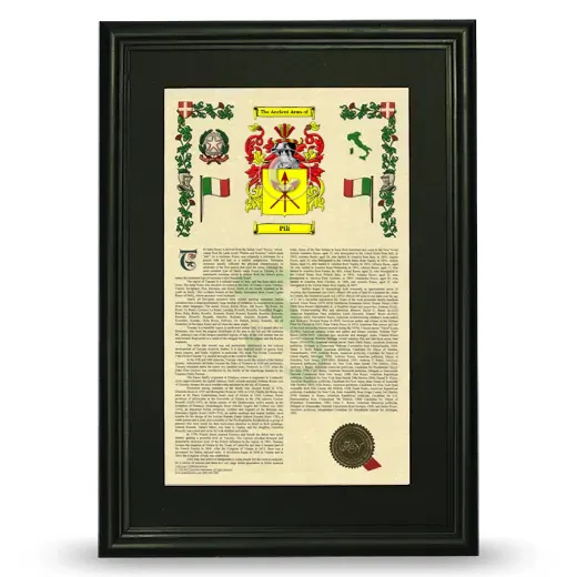 Pili Deluxe Armorial Framed - Black
