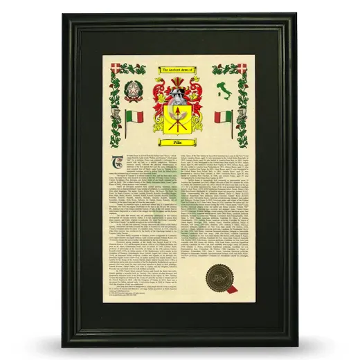 Pilis Deluxe Armorial Framed - Black