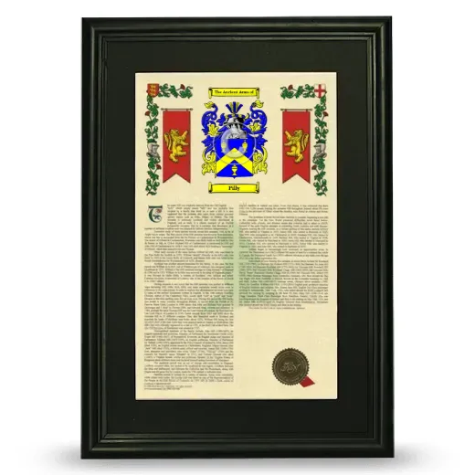 Pilly Deluxe Armorial Framed - Black