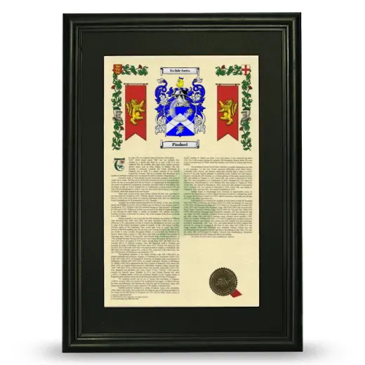 Pindard Deluxe Armorial Framed - Black