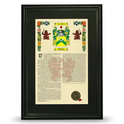 Pingleton Deluxe Armorial Framed - Black