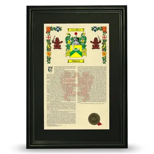 Pinkerton Deluxe Armorial Framed - Black