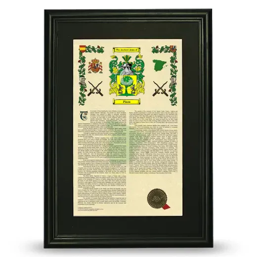 Pizza Deluxe Armorial Framed - Black