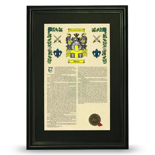 Plessys Deluxe Armorial Framed - Black