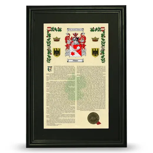 Plume Deluxe Armorial Framed - Black