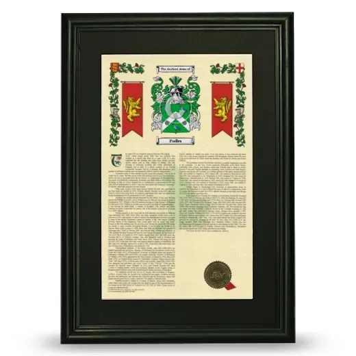 Podles Deluxe Armorial Framed - Black