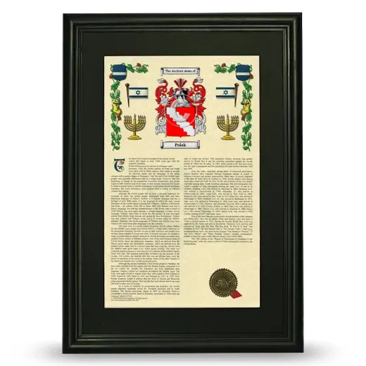 Polak Deluxe Armorial Framed - Black