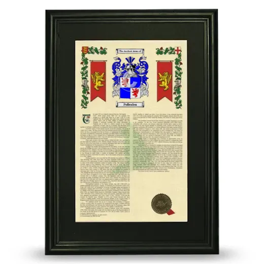Pollexfen Deluxe Armorial Framed - Black