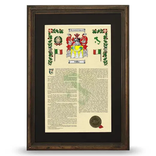 Pollus Deluxe Armorial Framed - Brown