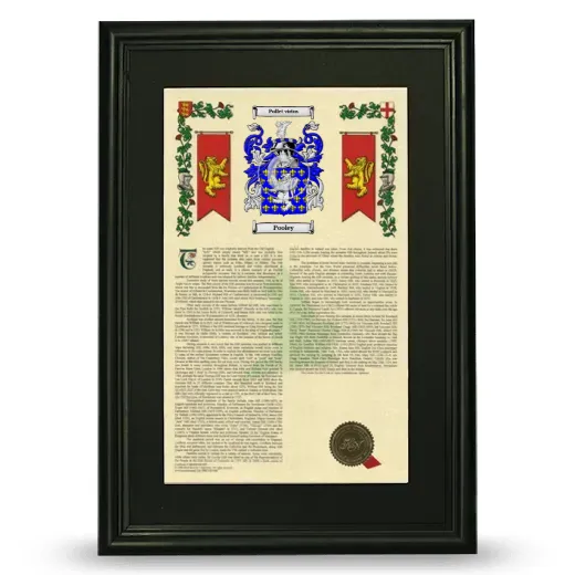 Pooley Deluxe Armorial Framed - Black